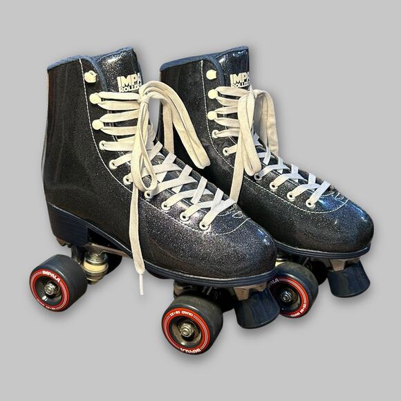 Impala Sidewalk Quad Roller Skates – Holographic Black – Women’s Size 9 - Picture 1 of 8